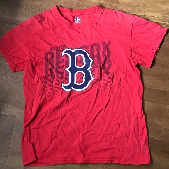 Boston Red Sox Shirt Mens small MLB Red Logo Tee Retro Tag - Picture 1 of 4